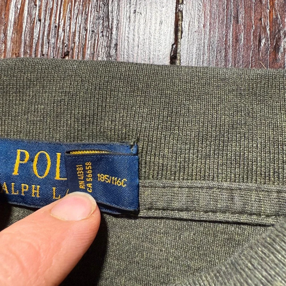 Polo Ralph Lauren Shirt‎ Mens 3XB Gray Long Sleeve Polo Big Tall Flesh Pony